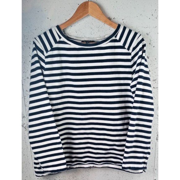 Banana Republic Tops - Banana Republic Women's Size XL Top Navy & Cream Nautical Striped Long Sleeve